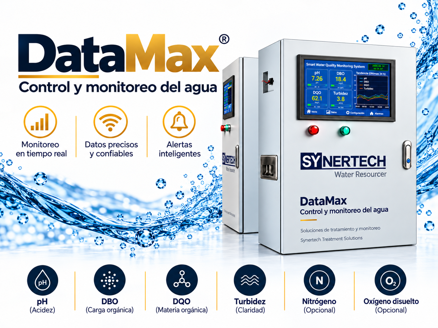 DATA MAX para lectura multiparámetro y monitoreo remoto de plantas de tratamiento