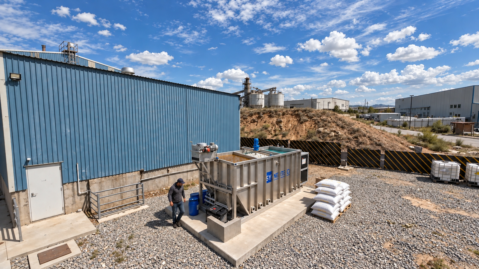 MBBR MAX con decantaci&oacute;n y c&aacute;mara de clarificaci&oacute;n industrial